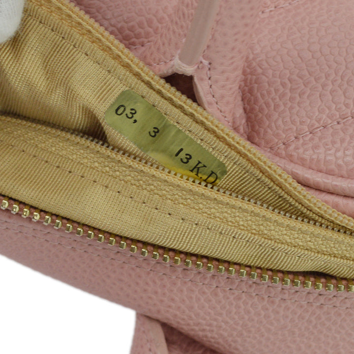 Top Quality Chanel Pink Caviar Bowling Bag 27