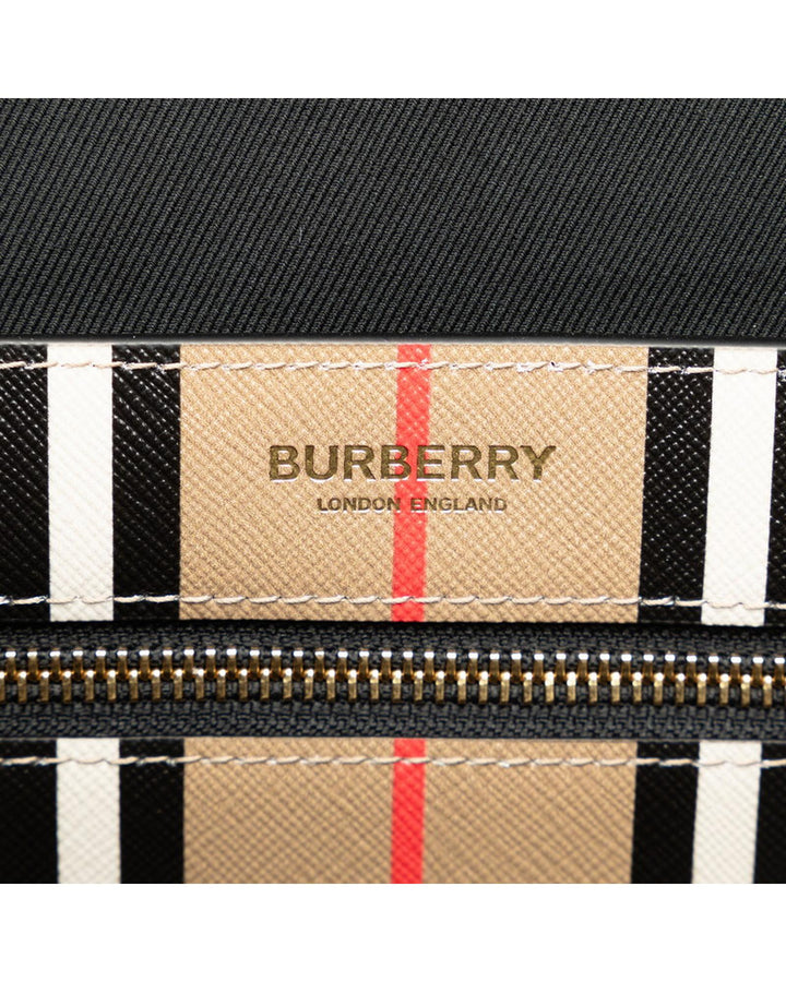 BURBERRY Women's Icon Stripe Tote Bag in Brown by in Brown