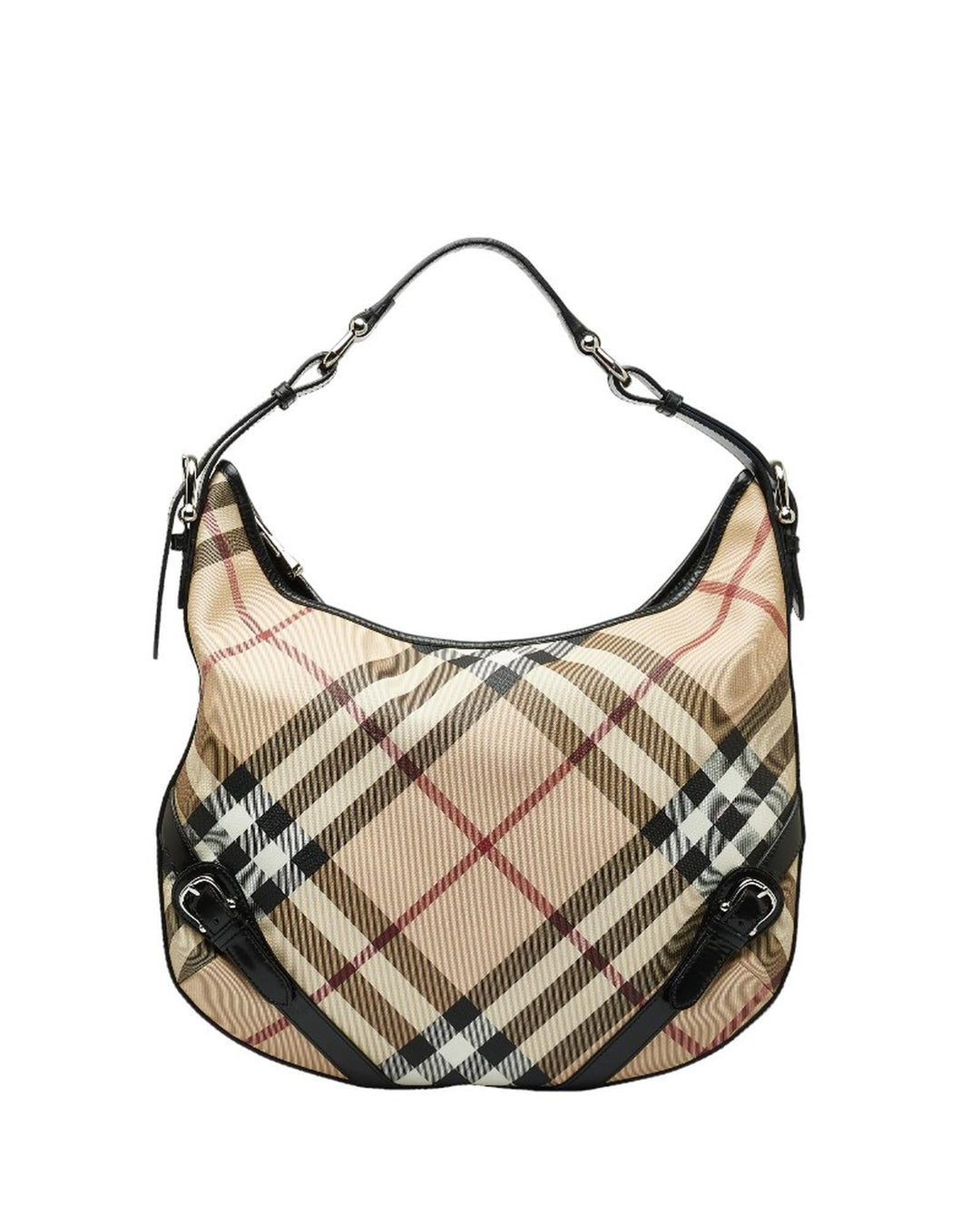 BURBERRY Women's  Nova Check Borton Hobo Bag in Excellent Condition in Brown