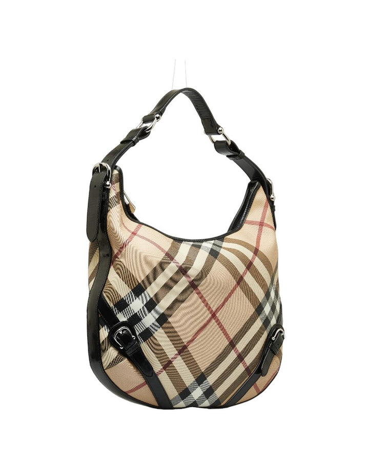 BURBERRY Women's  Nova Check Borton Hobo Bag in Excellent Condition in Brown