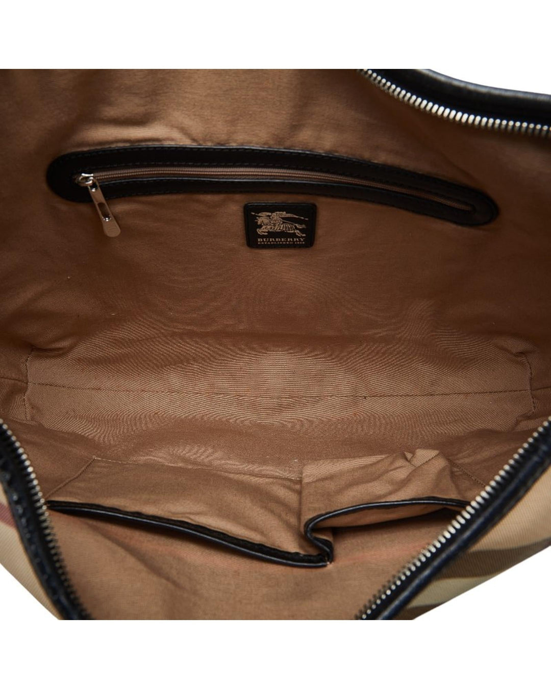 BURBERRY Women's  Nova Check Borton Hobo Bag in Excellent Condition in Brown