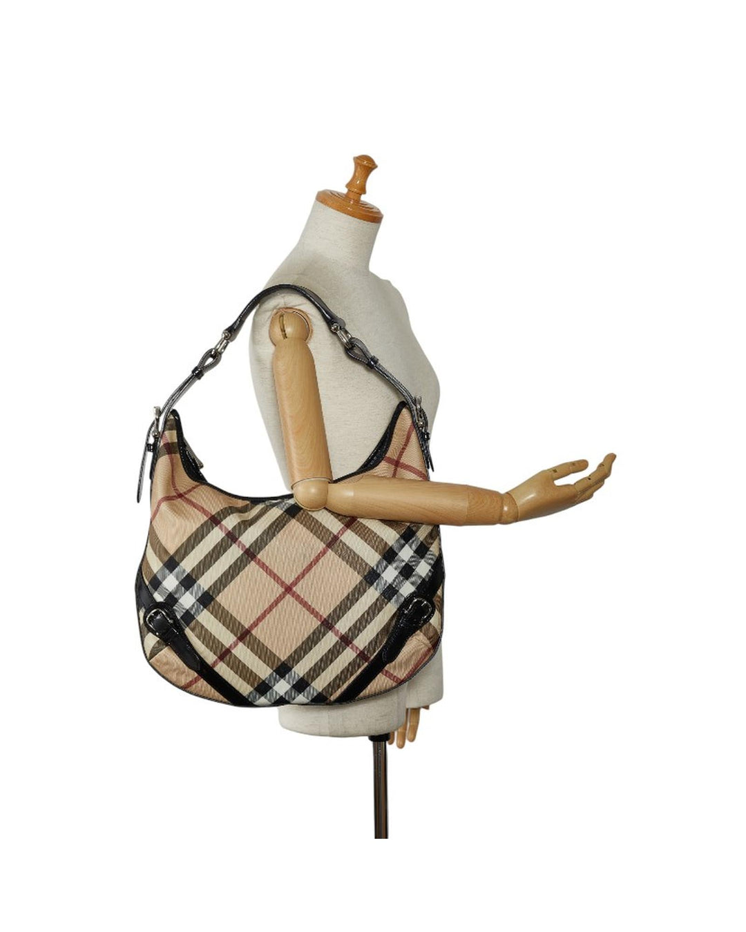 BURBERRY Women's  Nova Check Borton Hobo Bag in Excellent Condition in Brown