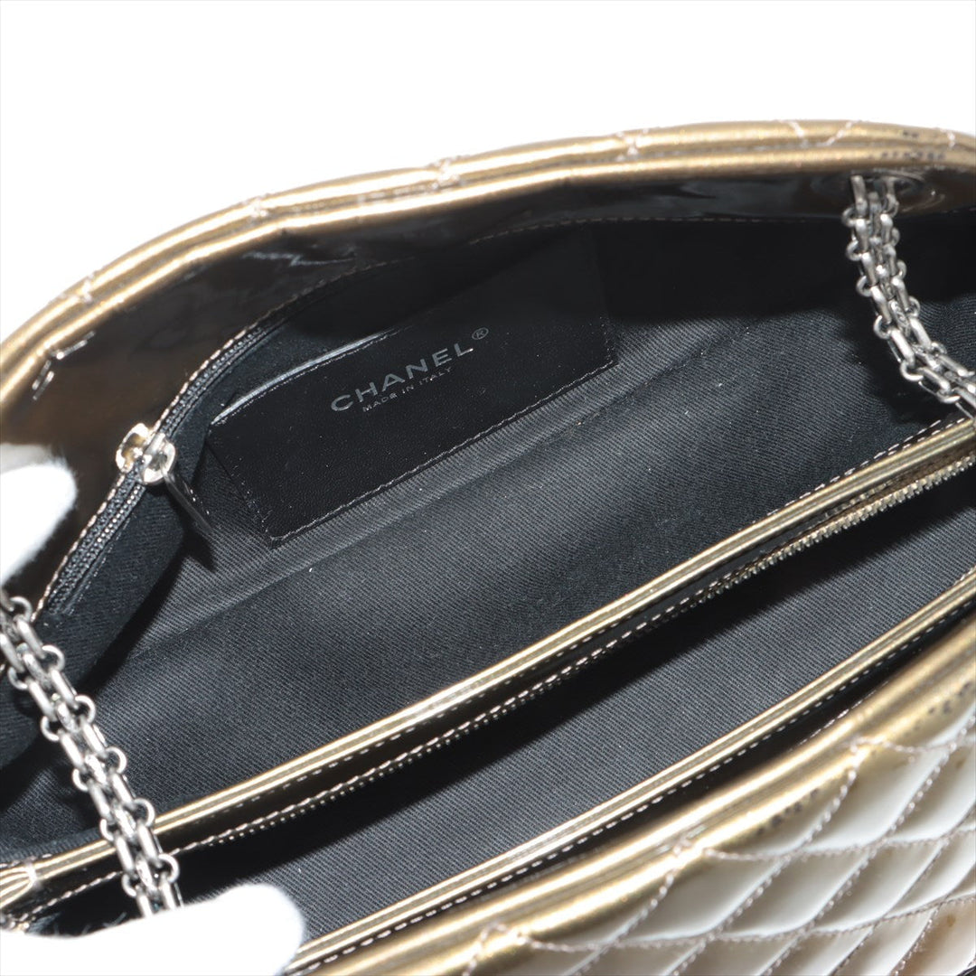 Top Quality Chanel Matrasse Patent Leather Balling Bag G Gummetal Gold  15th