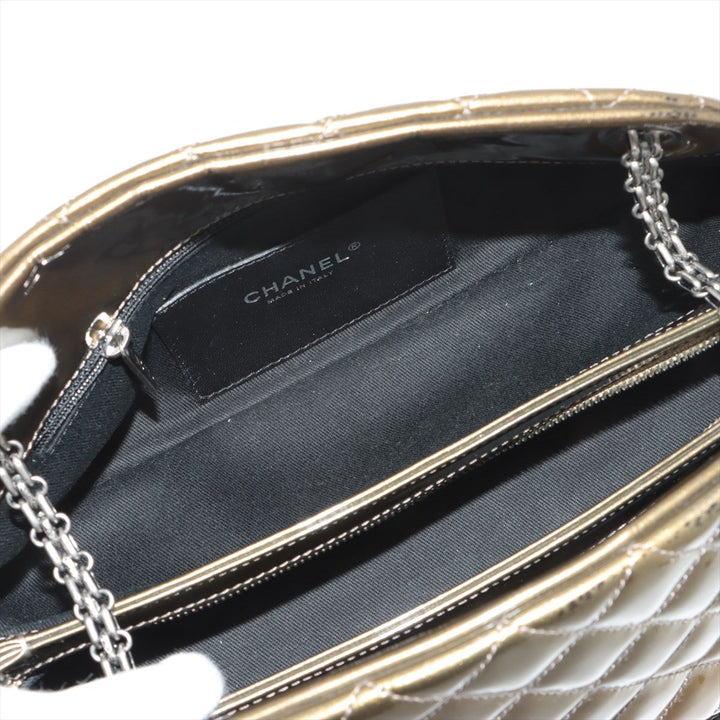 Top Quality Chanel Matrasse Patent Leather Balling Bag G Gummetal Gold  15th