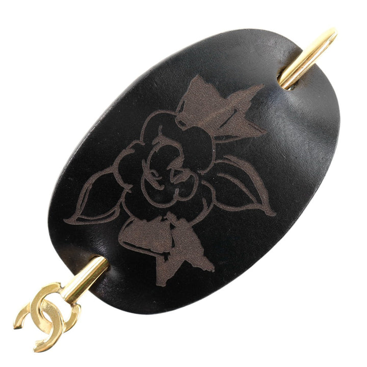 Top Quality Chanel Leather Hair Accessory Black 98A