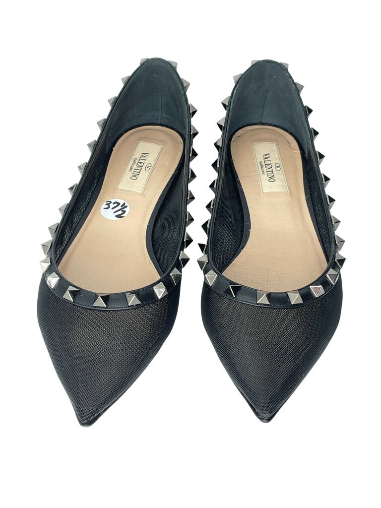 VALENTINO Noir Rockstud Ballet Flats |US7.5|IT37.5|