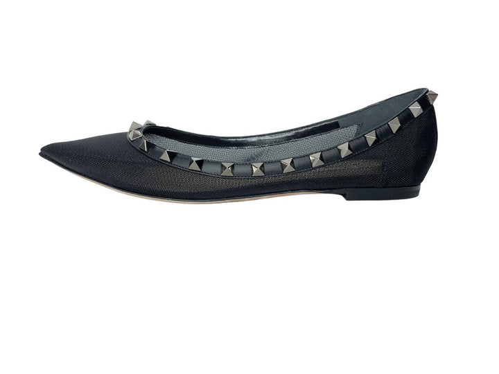 VALENTINO Noir Rockstud Ballet Flats |US7.5|IT37.5|