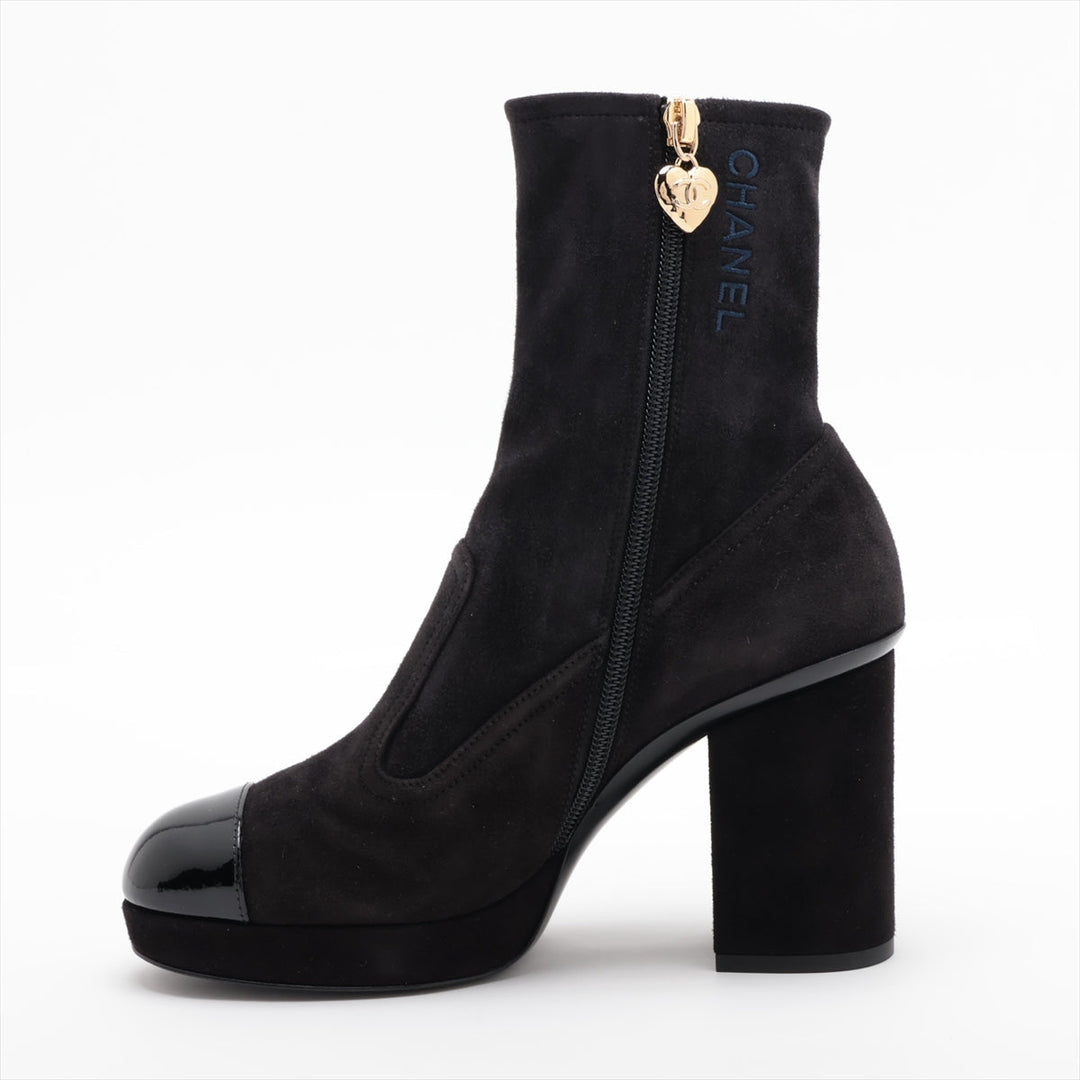 Top Quality Chanel Short Coco Boots 35.5 Ladies Black G45195