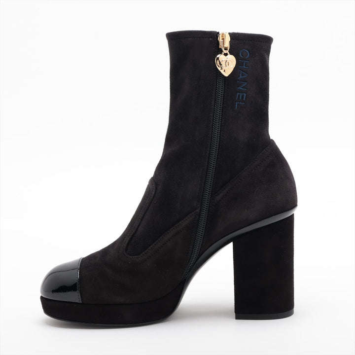 Top Quality Chanel Short Coco Boots 35.5 Ladies Black G45195