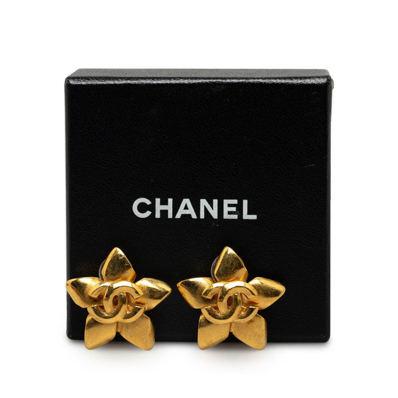 Top Quality Chanel Vintage Coco Flower Motif Earrings G   CHANEL