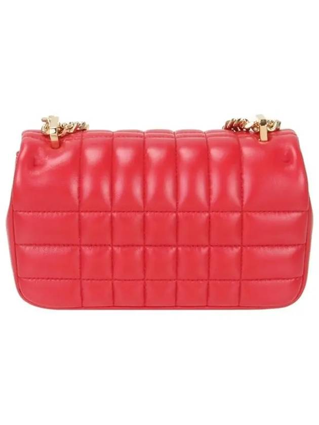 Burberry Lola Monogram Quilted Leather Mini Shoulder Bag Red