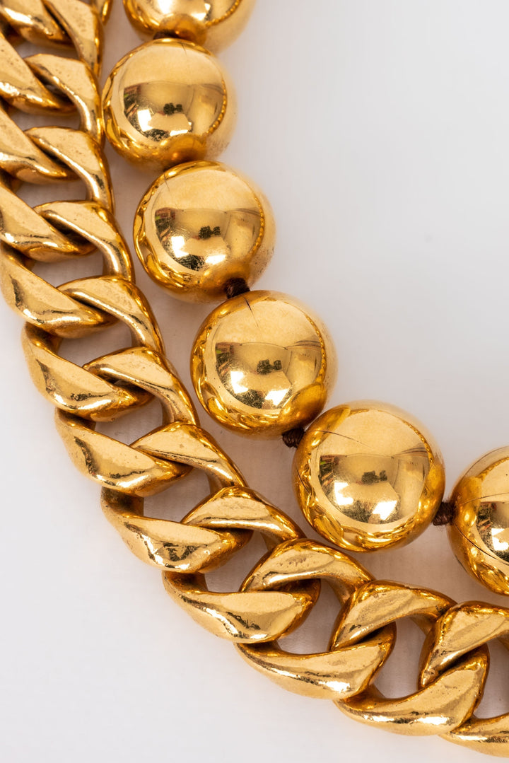 Collier dor√© Top Quality Chanel 1990s