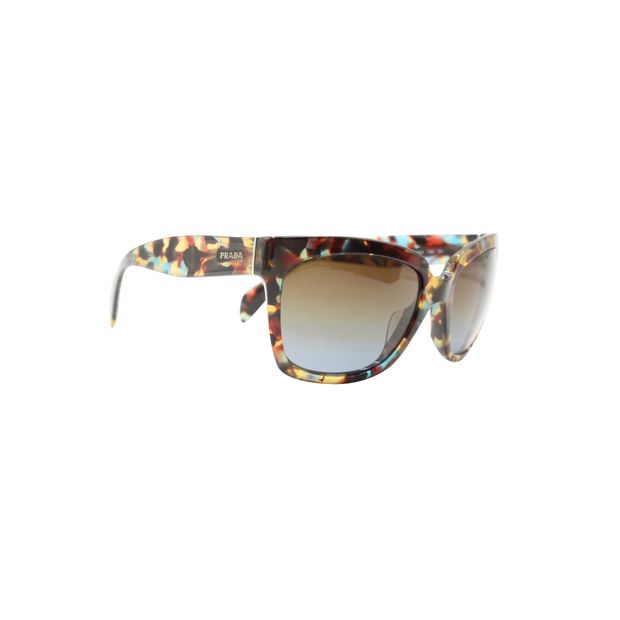 PRADA Brown & Blue Tortoiseshell Sunglasses