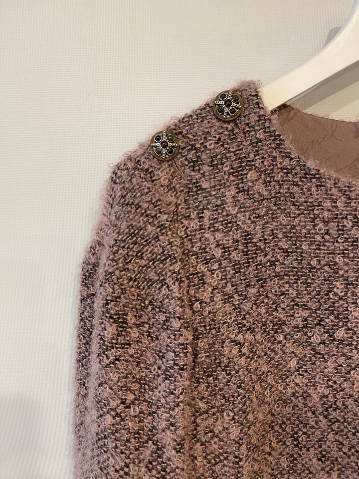Top Quality Chanel Pink and Black Dress with Button Details Size FR 42 (UK 14)