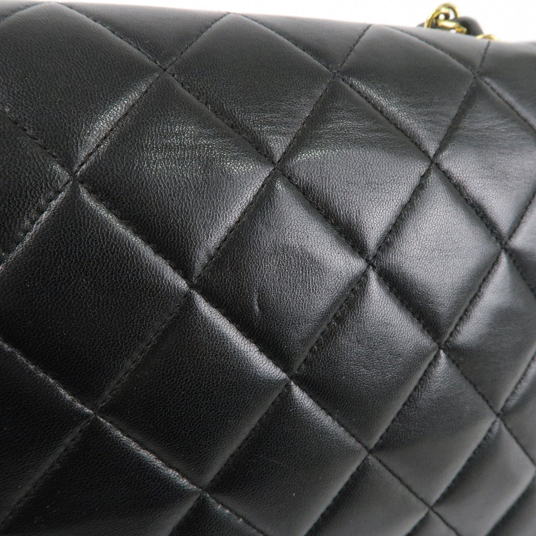 Top Quality Chanel Matelasse Lambskin Diana Chain Shoulder Bag Black A01165