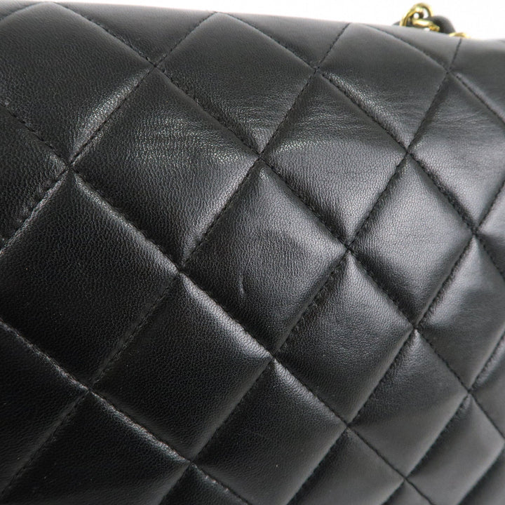 Top Quality Chanel Matelasse Lambskin Diana Chain Shoulder Bag Black A01165