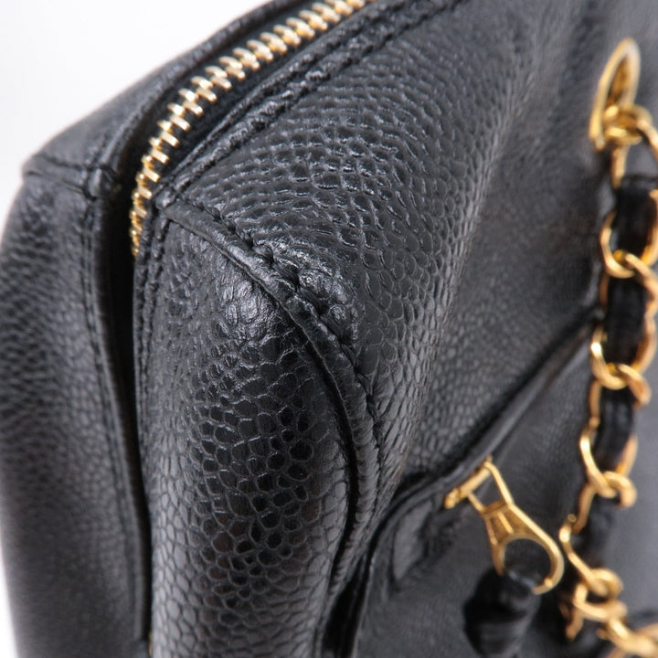 Top Quality Chanel Caviar Skin Chain Tote Bag Shoulder Bag Gold Black