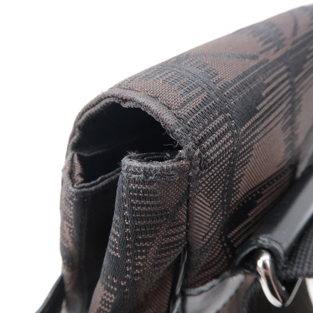 Top Quality Chanel New Travel Line Nylon Jacquard Leather Shoulder Bag A29347