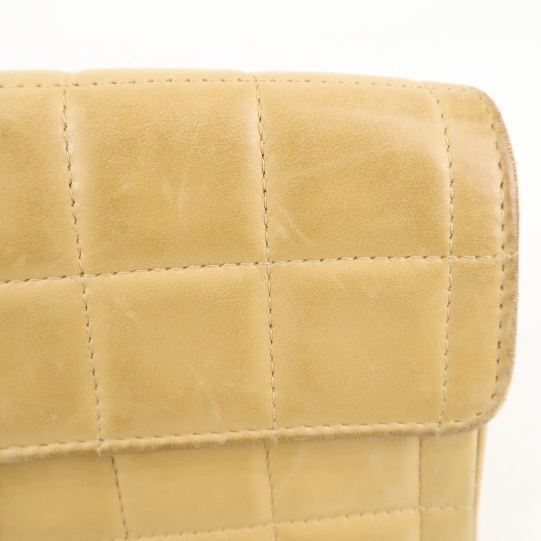 Top Quality Chanel Chocolate Bar Lamb Skin Chain Shoulder Bag Beige A15316