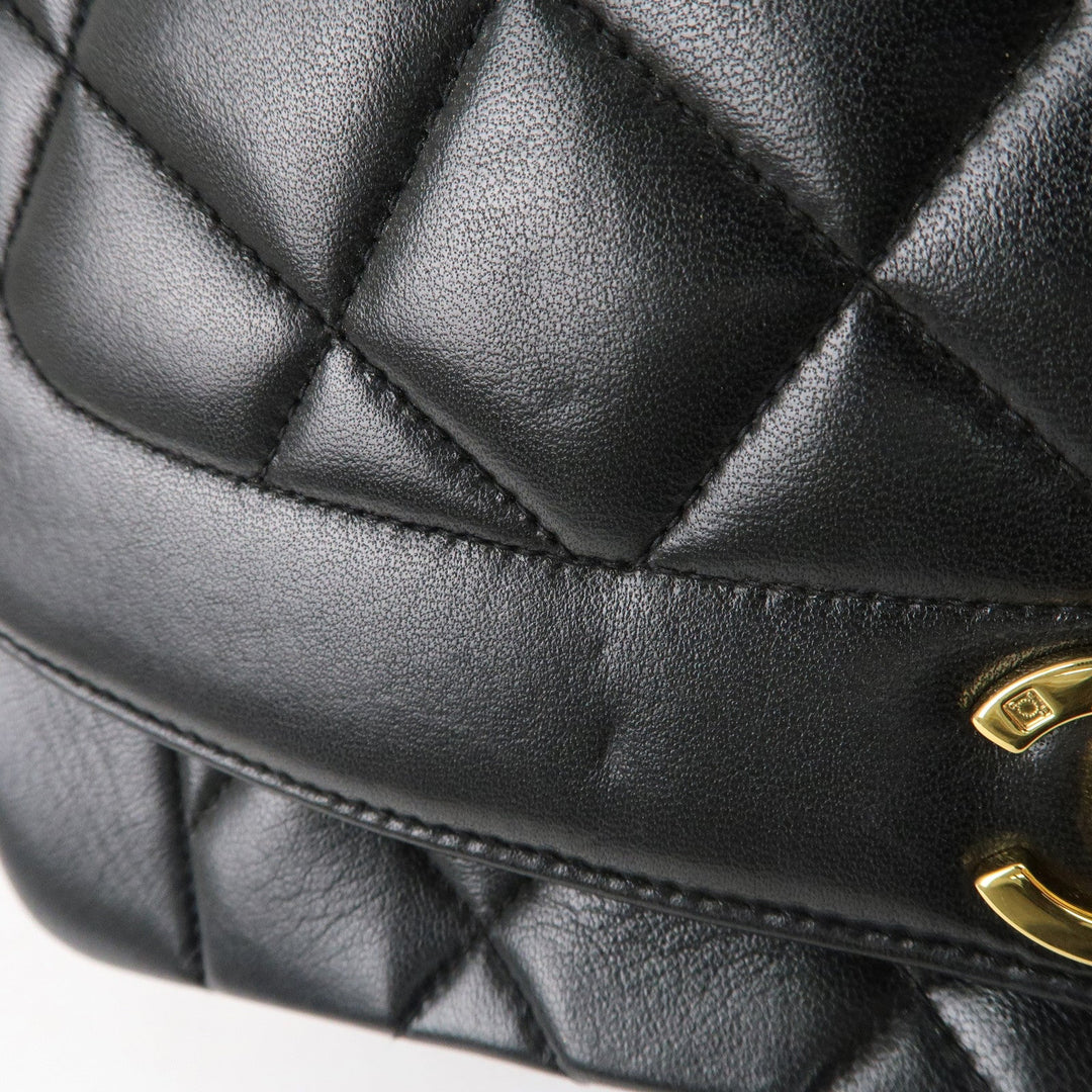 Top Quality Chanel Matelasse Lambskin Diana Chain Shoulder Bag Black A01165