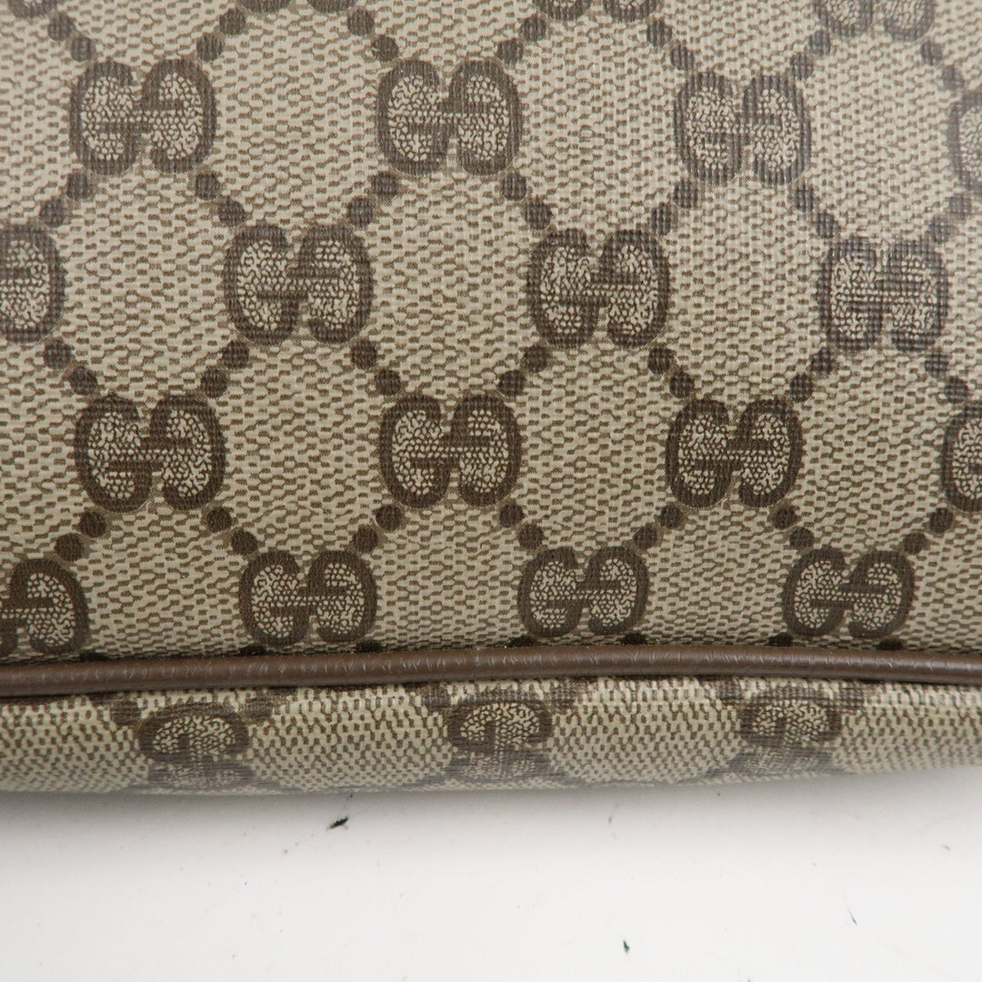 GUCCI Old Gucci GG Plus Leather Shoulder Bag Beige 97.02.068