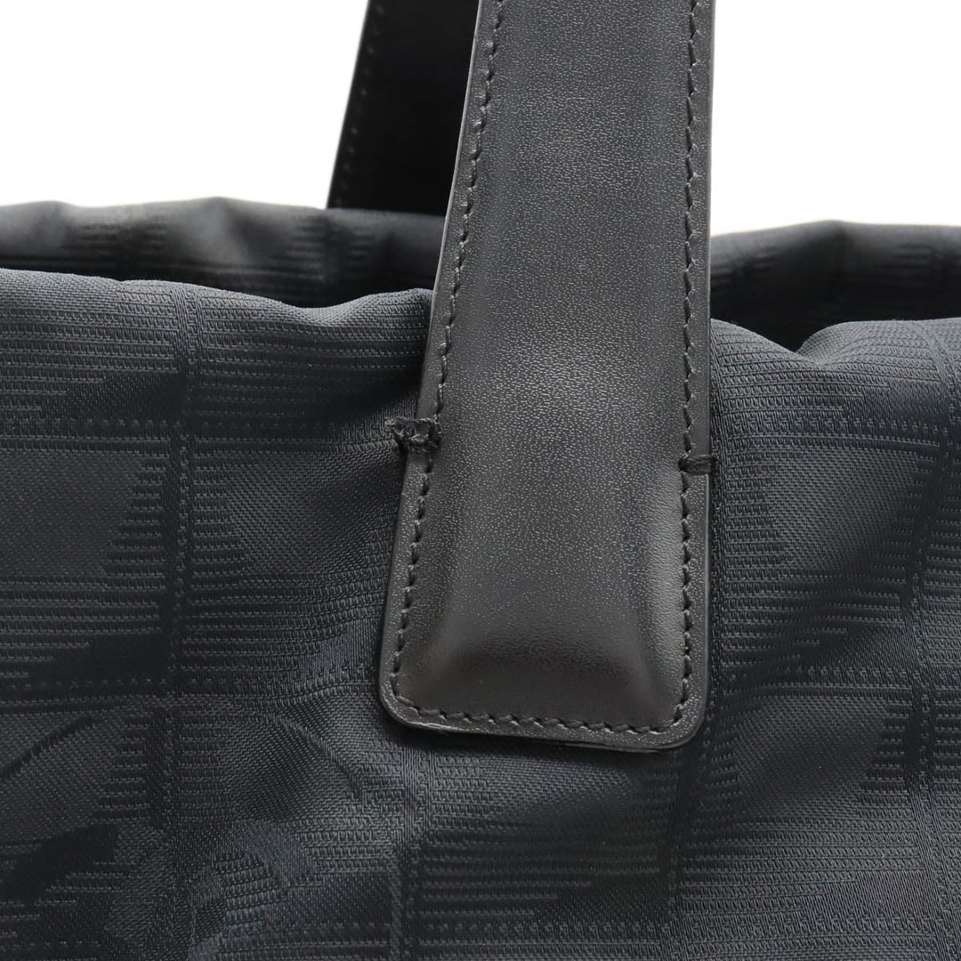 Top Quality Chanel NEW LABEL LINE Tote MM TORTE BAG Nylon  Black Black Gold  A15991