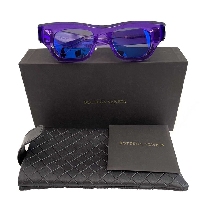Bottega veneta 2022 Purple Violet Squared Acetate Translucent Sunglasses