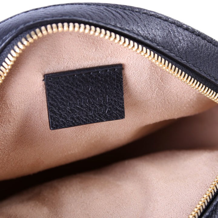 550618 Ophidia Leather Round Small Crossbody