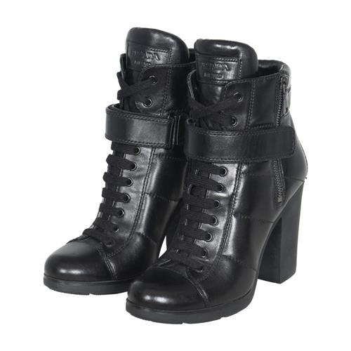 Prada Sport Leather Lace-Up Boots