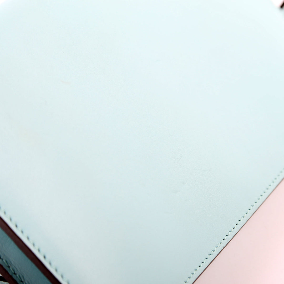 369664 Interlocking G Calfskin Leather Icon Wallet Crossbody Blue