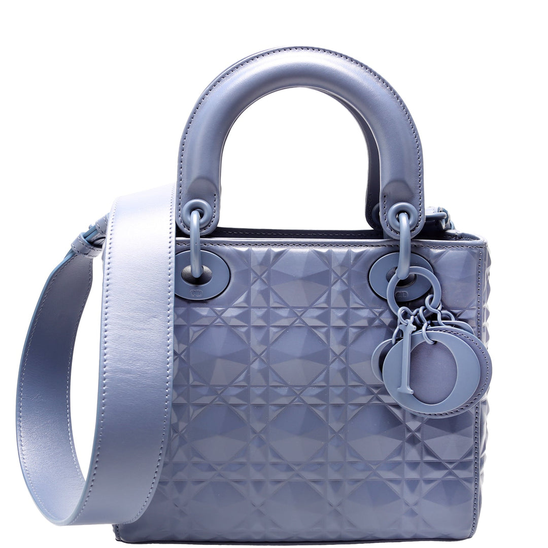 Lady Top quality Dior Small Diamond Cannage Calfskin Blue
