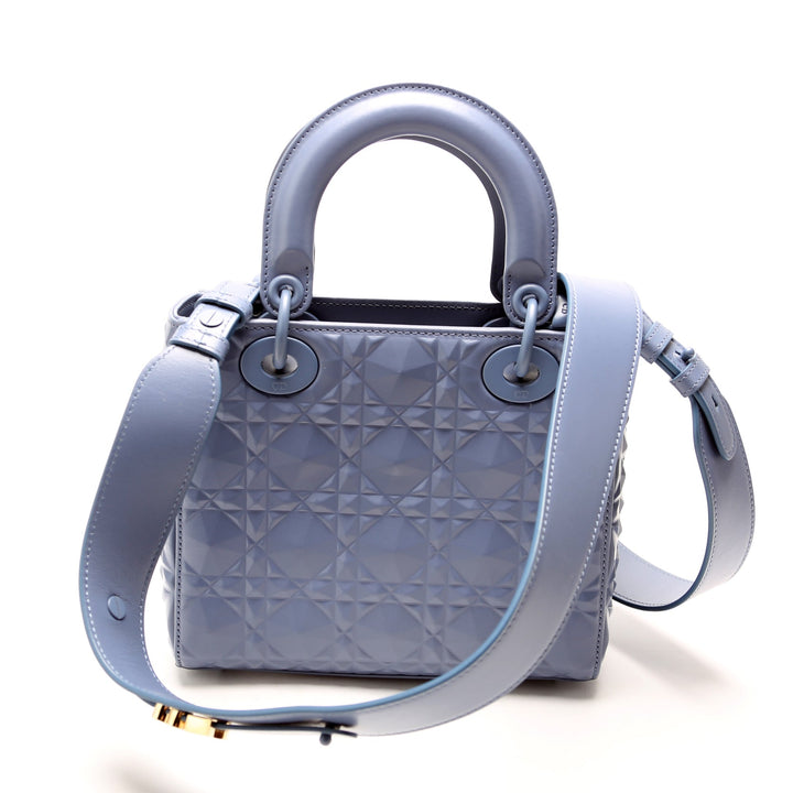 Lady Top quality Dior Small Diamond Cannage Calfskin Blue