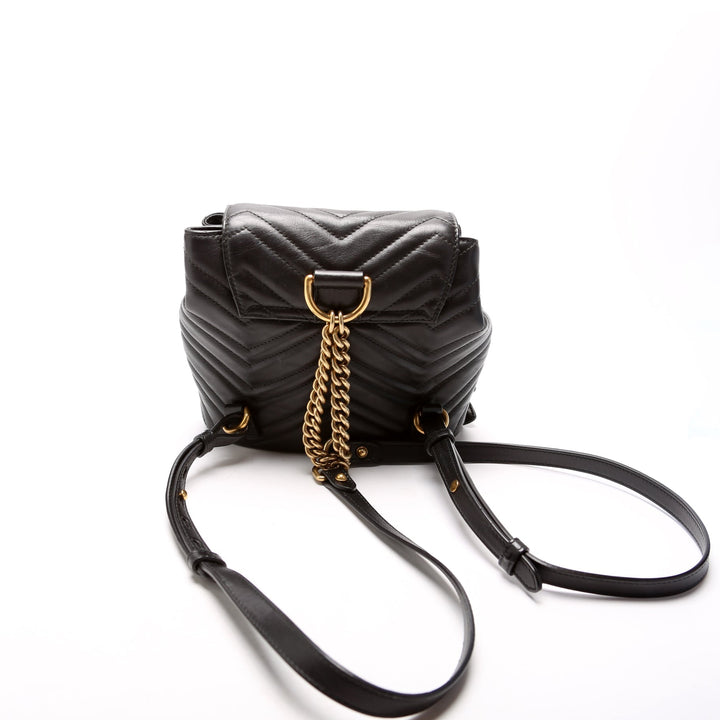 528129 Marmont Mini Backpack Leather Black