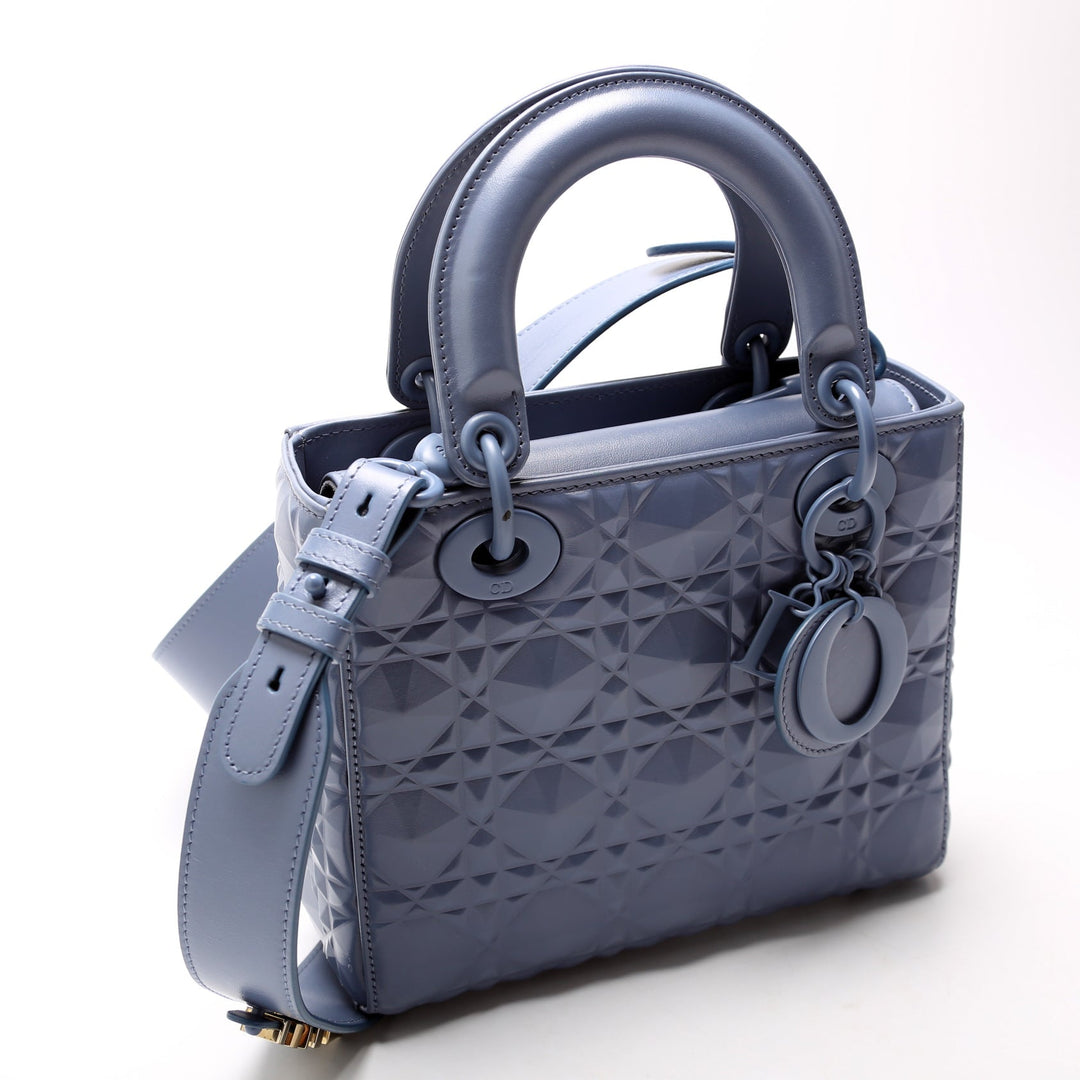 Lady Top quality Dior Medium Diamond Cannage Blue