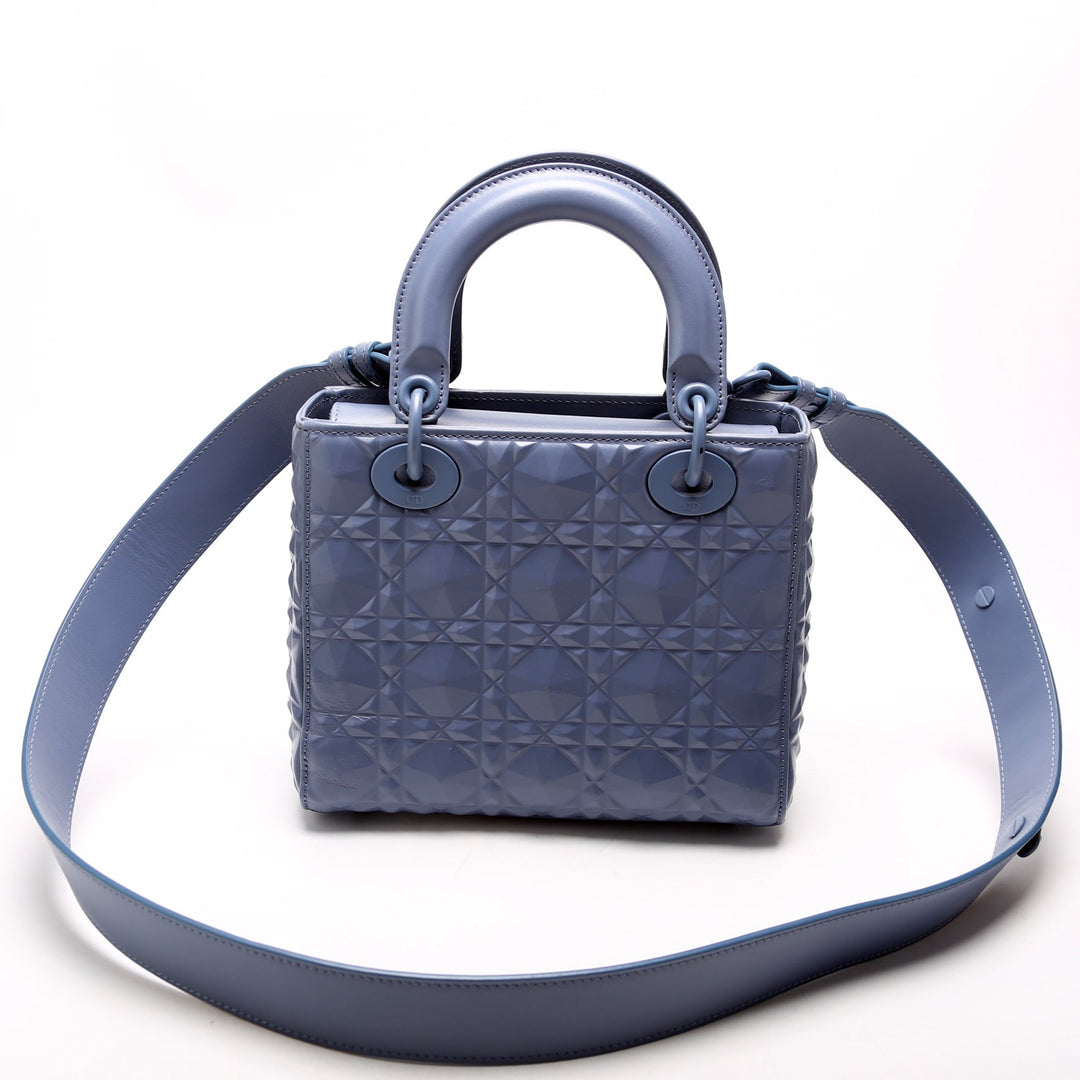 Lady Top quality Dior Medium Diamond Cannage Blue