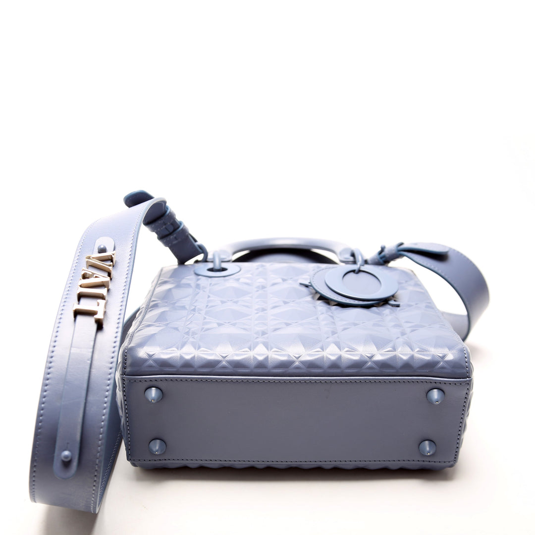 Lady Top quality Dior Medium Diamond Cannage Blue