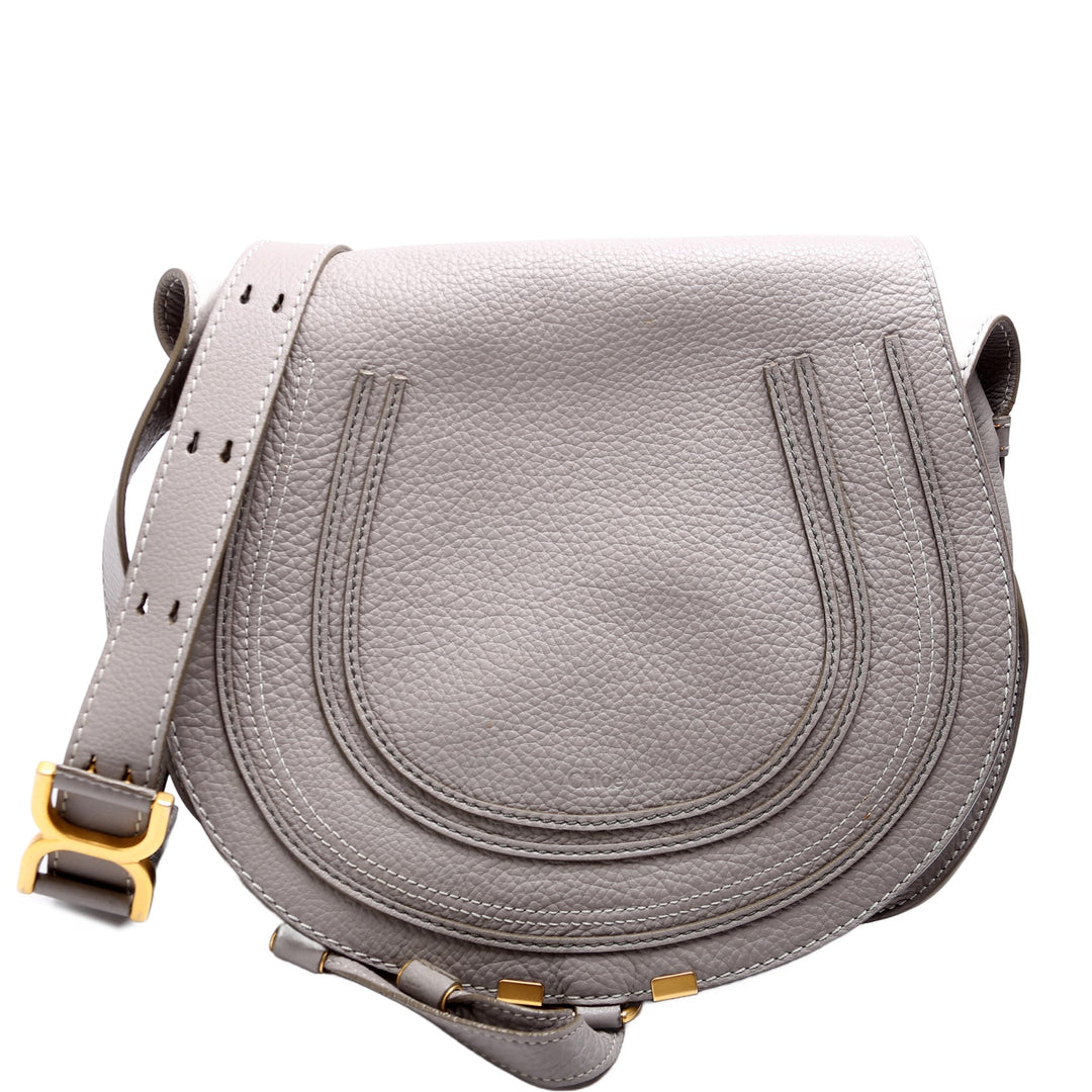 Marcie Saddle Bag Crossbody Medium Grey