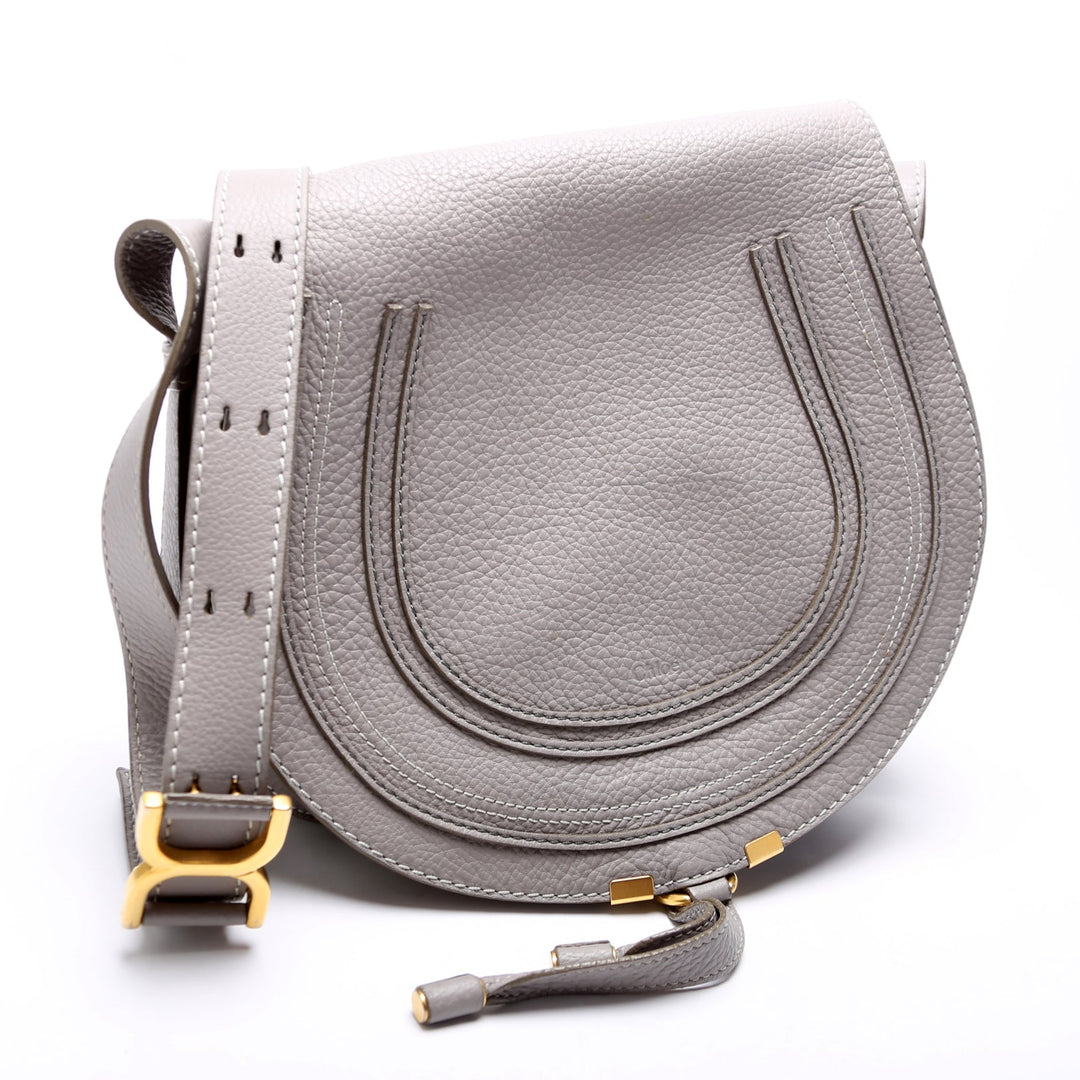Marcie Saddle Bag Crossbody Medium Grey