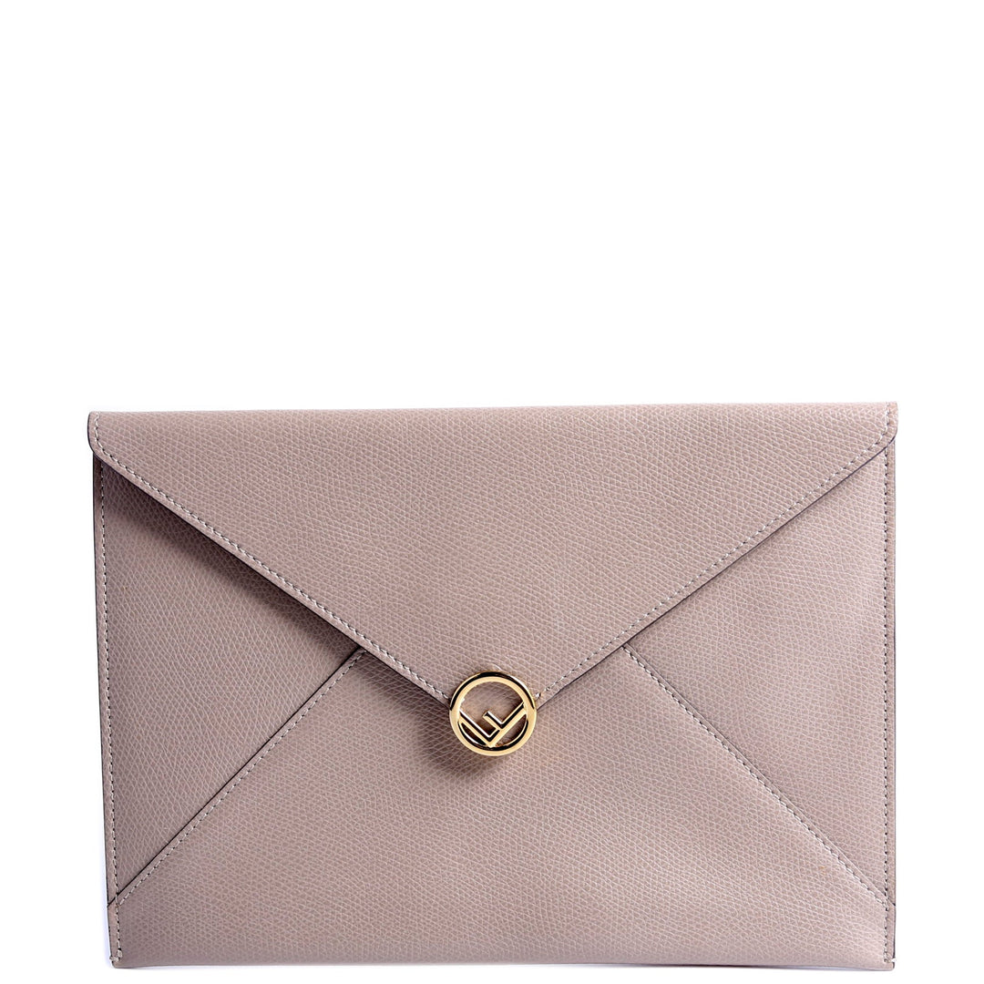 8N0152 F Is Top quality Fendi Envelope Flat Pouch Taupe