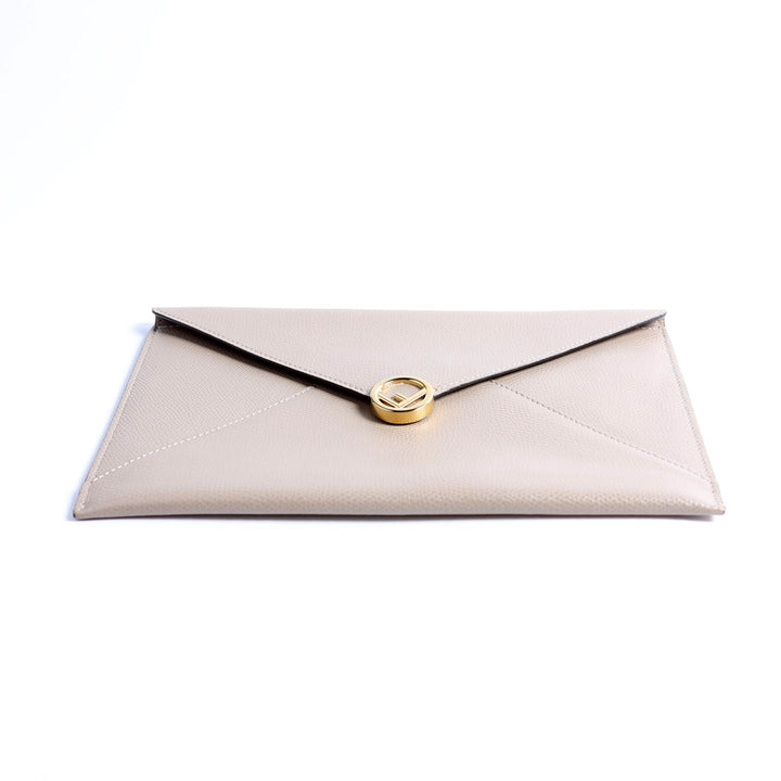 8N0152 F Is Top quality Fendi Envelope Flat Pouch Taupe
