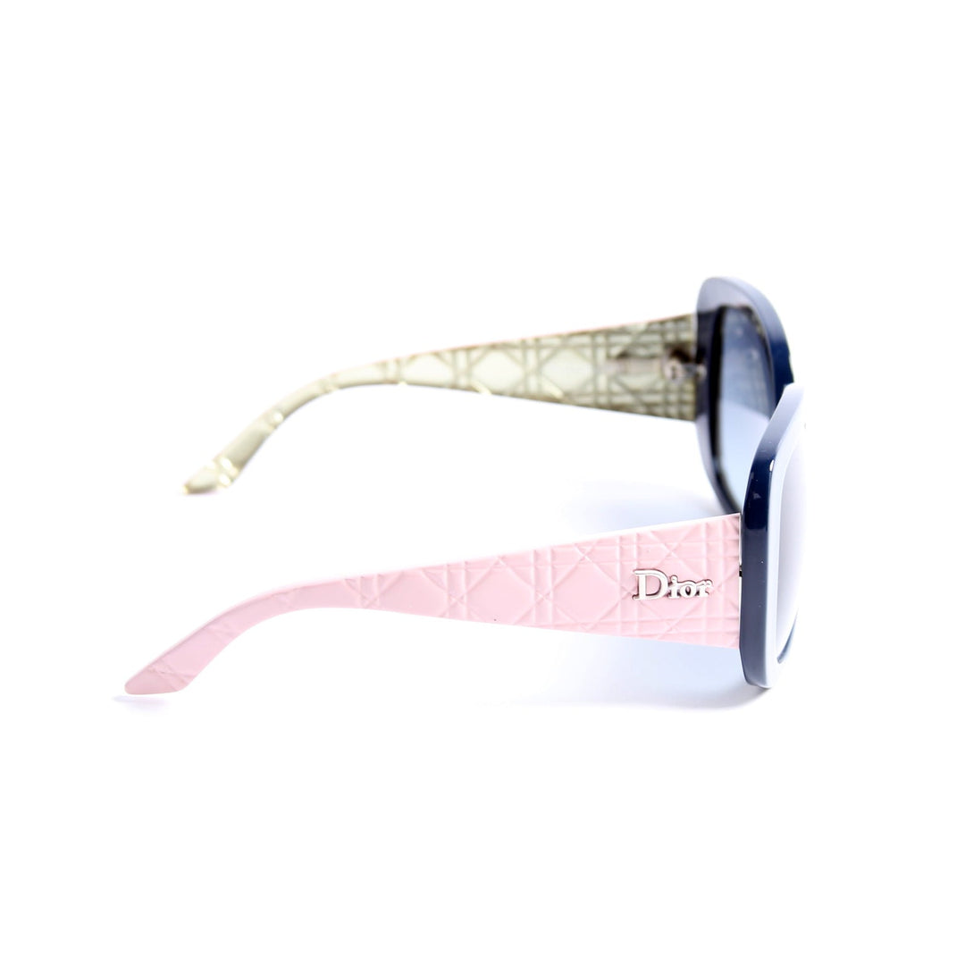 Top quality Diorladylady10 Resin Cannage Sunglasses Navy/Pink