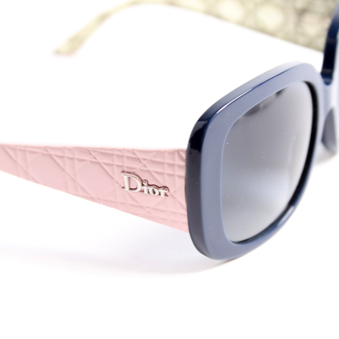 Top quality Diorladylady10 Resin Cannage Sunglasses Navy/Pink
