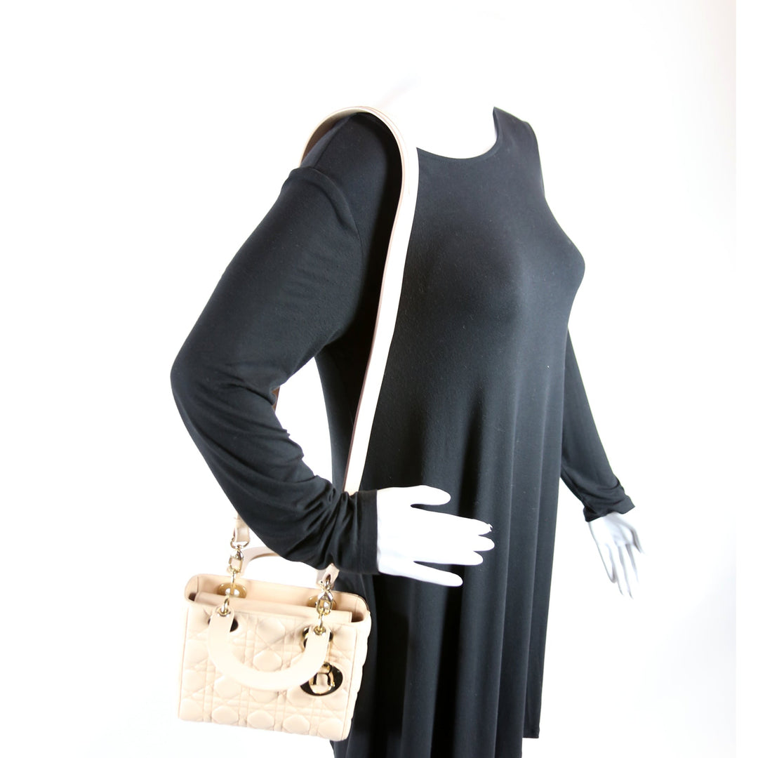 Lady Top quality Dior My AbcTop quality Dior Small Cannage Lambskin Pink