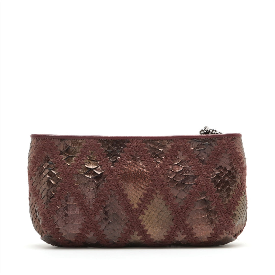 Top Quality Chanel Coco Leather  Pearson Chain Shoulder Bag Multicolor Silver  11th