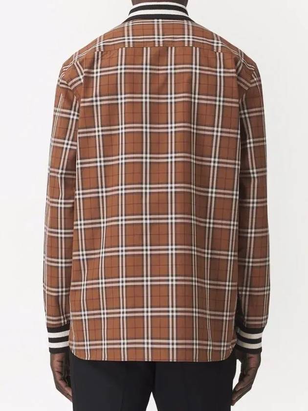 Burberry Collar Check Long Sleeve Shirt Brown