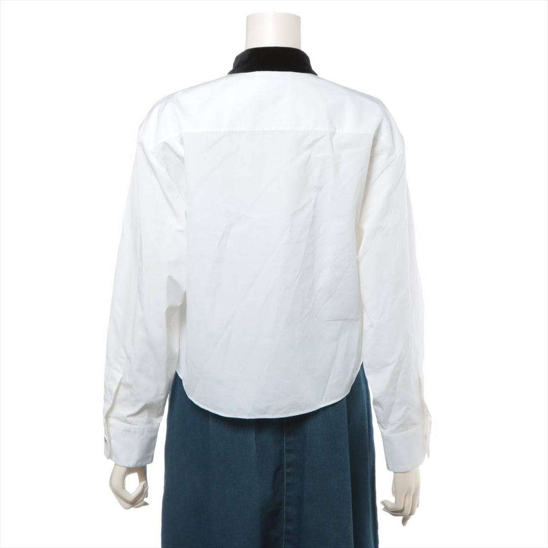 Top Quality Chanel Coconut Button Cotton X Silk  36  Black X White P73408