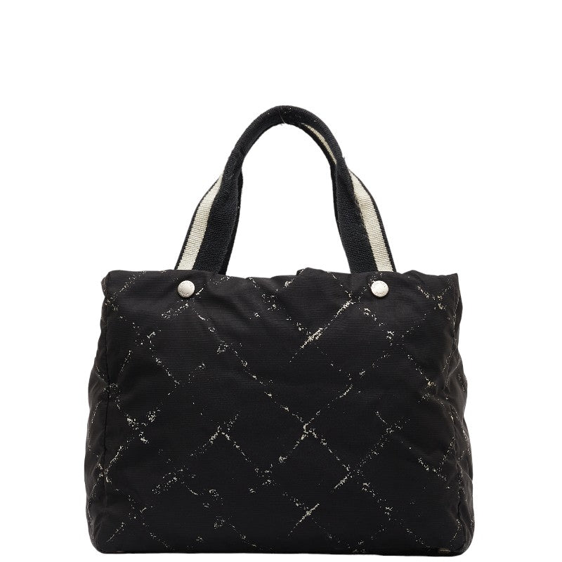Top Quality Chanel  Travel Line Handbag Tote Bag Black Nylon Canvas  Chanel