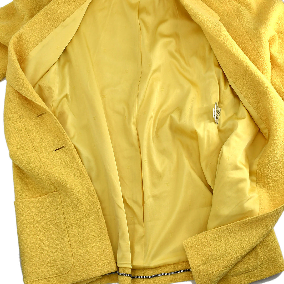 Top Quality Chanel Single Breasted Jacket Yellow 99C #40