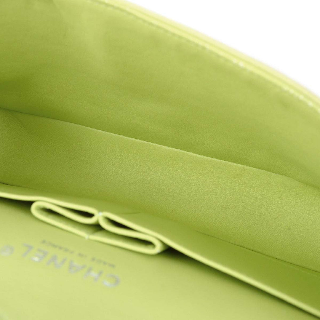Top Quality Chanel * Light Green Lambskin Medium Classic Double Flap Shoulder Bag