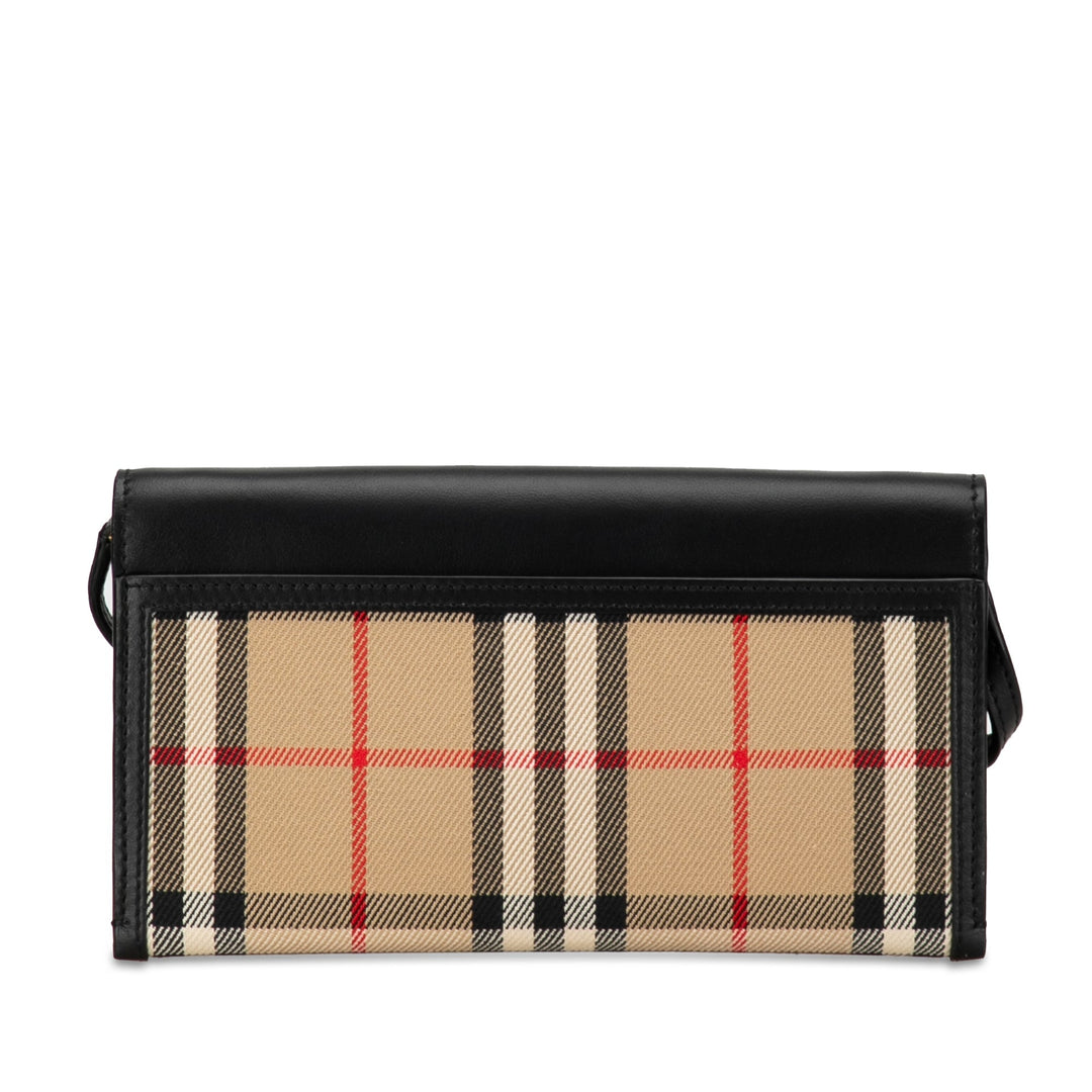 BURBERRY House Check Wallet on Strap Crossbody Bag